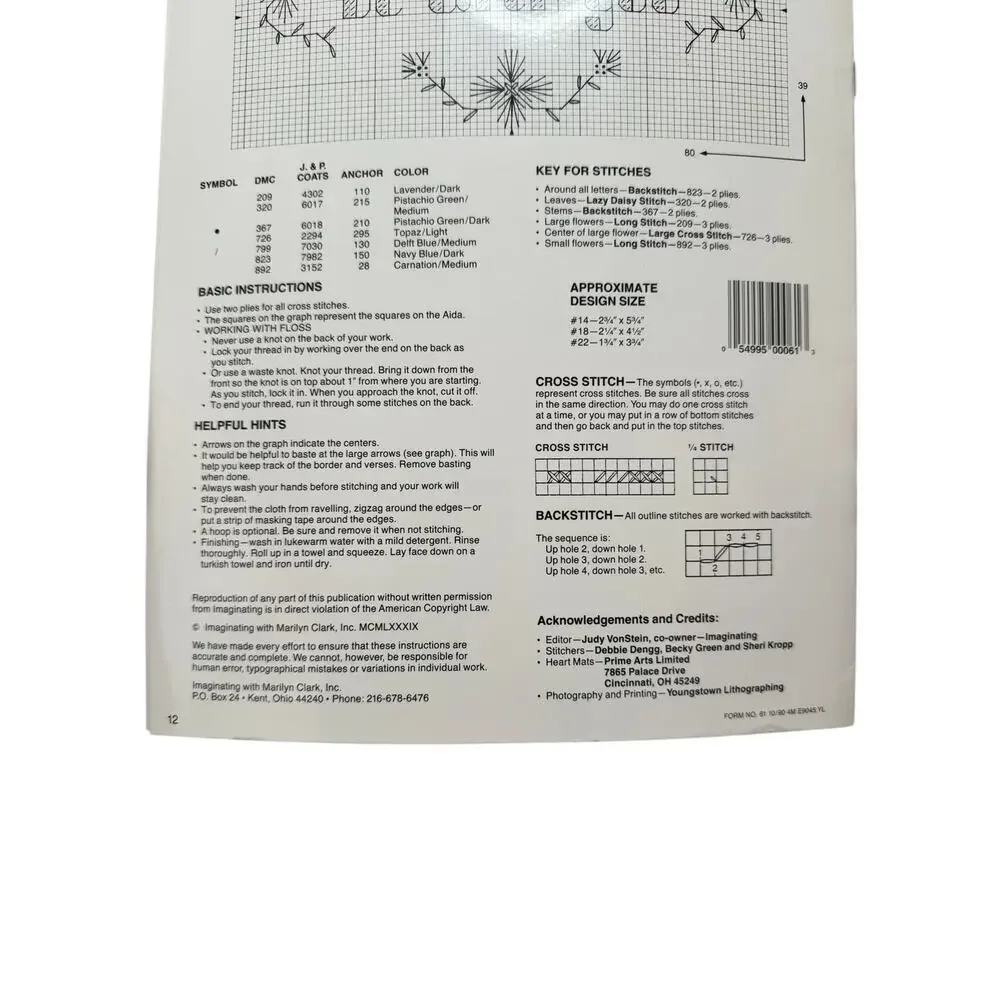 Vintage Inspirational Thoughts Bible Quotes Cross Stitch Design Booklet 6 Design